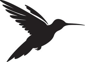 Kolibri Silhouette Illustration Weiß Hintergrund vektor