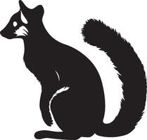 Lemur Silhouette Illustration Weiß Hintergrund vektor