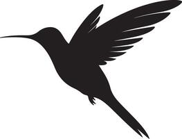 Kolibri Silhouette Illustration Weiß Hintergrund vektor