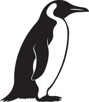 Pinguin Silhouette Illustration Weiß Hintergrund vektor