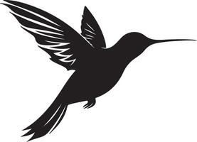 Kolibri Silhouette Illustration Weiß Hintergrund vektor