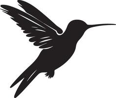 Kolibri Silhouette Illustration Weiß Hintergrund vektor