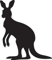 Känguru Silhouette Illustration Weiß Hintergrund vektor