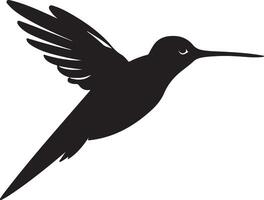 Kolibri Silhouette Illustration Weiß Hintergrund vektor