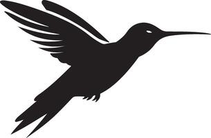 Kolibri Silhouette Illustration Weiß Hintergrund vektor