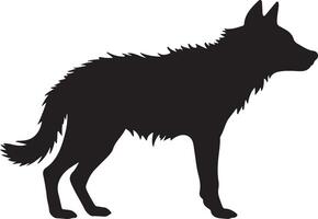 hyena silhuett illustration vit bakgrund vektor