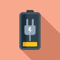 laddning plugg batteri ikon platt . alkalisk elektrisk vektor