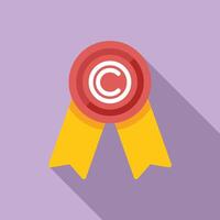 Urheberrechte © Gesetz Emblem Symbol eben . online Schutz vektor