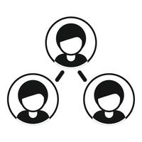 social gemenskap mänsklig grupp ikon enkel . team samhälle vektor