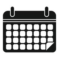 dagordning kalender händelse ikon enkel . utbildning form vektor