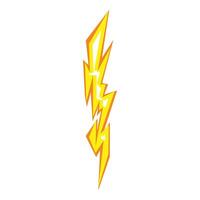 tecken gul form bult ikon tecknad serie . elektrisk kraft vektor