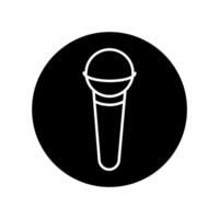 Mikrofon Symbol . mic Illustration unterzeichnen. Karaoke Symbol. Audio- Logo. vektor