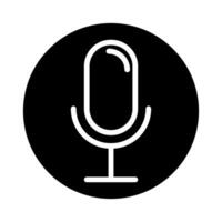 Mikrofon Symbol . mic Illustration unterzeichnen. Karaoke Symbol. Audio- Logo. vektor