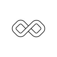 Unendlichkeit Symbol . Mobius Schleife gestalten Illustration unterzeichnen. unbegrenzt Symbol. für immer Logo. vektor