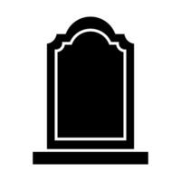 gravsten ikon . grav illustration tecken. gravsten symbol. vila i frid logotyp. vektor