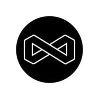 oändlighet ikon . mobius slinga form illustration tecken. obegränsat symbol. evigt logotyp. vektor