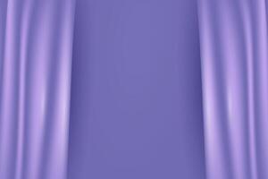 Textur von Seide, Satin, Vorhänge Stoff auf luxuriös Hintergrund. Portiere, Vorhang Material lila violett lila Trend Farbe. vektor