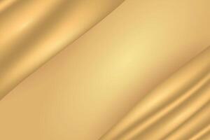 Textur von Seide, Satin, Vorhänge Stoff auf luxuriös Hintergrund. Portiere, Vorhang Material Gold Trend Farbe. vektor