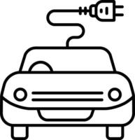 ev Auto Stecker Gliederung Illustration vektor