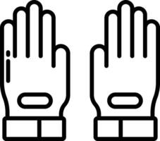 Tor Bewahrer Handschuhe Gliederung Illustration vektor