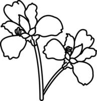 Iris Blume Gliederung Illustration vektor