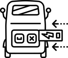 Einfügen Batterie Gliederung Illustration vektor