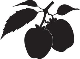 Persimmon Bild Silhouette, Persimmon Illustration, Persimmon Zeichen vektor