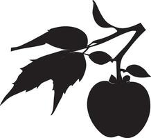 Persimmon Bild Silhouette, Persimmon Illustration, Persimmon Zeichen vektor