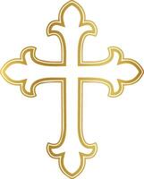 Christian Kreuz keltisch Kreuz Kruzifix, Christian kreuzen, Christentum, Gold, golden Kreuz vektor
