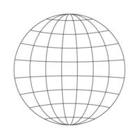 klot piktogram. jord planet sfär ikon. global internationell problem, människor ansluter, reser, Allt runt om värld leverans symbol. vektor
