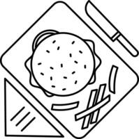 Burger Gliederung Illustration vektor