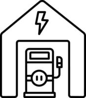 ev station översikt illustration vektor