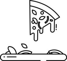 Pizza Gliederung Illustration vektor