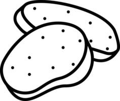 Knoblauch Brot Gliederung Illustration vektor