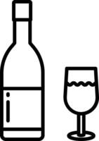 vin flaska översikt illustration vektor
