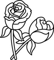 rose umriss illustration vektor