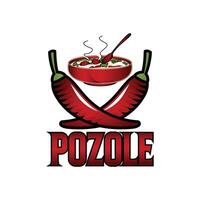 mexikansk soppa pozole vektor