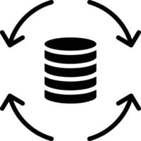 lagring data ikon symbol bild för databas illustration vektor