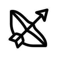 Bogenschießen Symbol. Linie Symbol zum Ihre Webseite, Handy, Mobiltelefon, Präsentation, und Logo Design. vektor