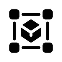 Blockchain Symbol. Glyphe Symbol zum Ihre Webseite, Handy, Mobiltelefon, Präsentation, und Logo Design. vektor