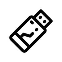 USB Stick Symbol. Linie Symbol zum Ihre Webseite, Handy, Mobiltelefon, Präsentation, und Logo Design. vektor