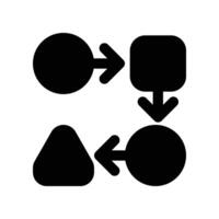 Prozess Symbol. Glyphe Symbol zum Ihre Webseite, Handy, Mobiltelefon, Präsentation, und Logo Design. vektor