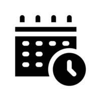 Zeitplan Symbol. Glyphe Symbol zum Ihre Webseite, Handy, Mobiltelefon, Präsentation, und Logo Design. vektor
