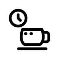 Kaffee brechen Symbol. Linie Symbol zum Ihre Webseite, Handy, Mobiltelefon, Präsentation, und Logo Design. vektor