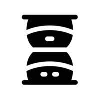 Sanduhr Symbol. Glyphe Symbol zum Ihre Webseite, Handy, Mobiltelefon, Präsentation, und Logo Design. vektor
