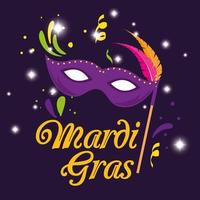 Mardi Gras Maske Vektordesign vektor