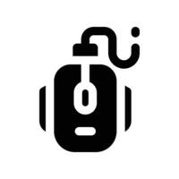 Maus Symbol. Glyphe Symbol zum Ihre Webseite, Handy, Mobiltelefon, Präsentation, und Logo Design. vektor