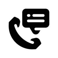Telefon Anruf Symbol. Glyphe Symbol zum Ihre Webseite, Handy, Mobiltelefon, Präsentation, und Logo Design. vektor