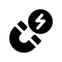 Magnet Symbol. Glyphe Symbol zum Ihre Webseite, Handy, Mobiltelefon, Präsentation, und Logo Design. vektor