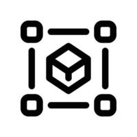 Blockchain Symbol. Linie Symbol zum Ihre Webseite, Handy, Mobiltelefon, Präsentation, und Logo Design. vektor